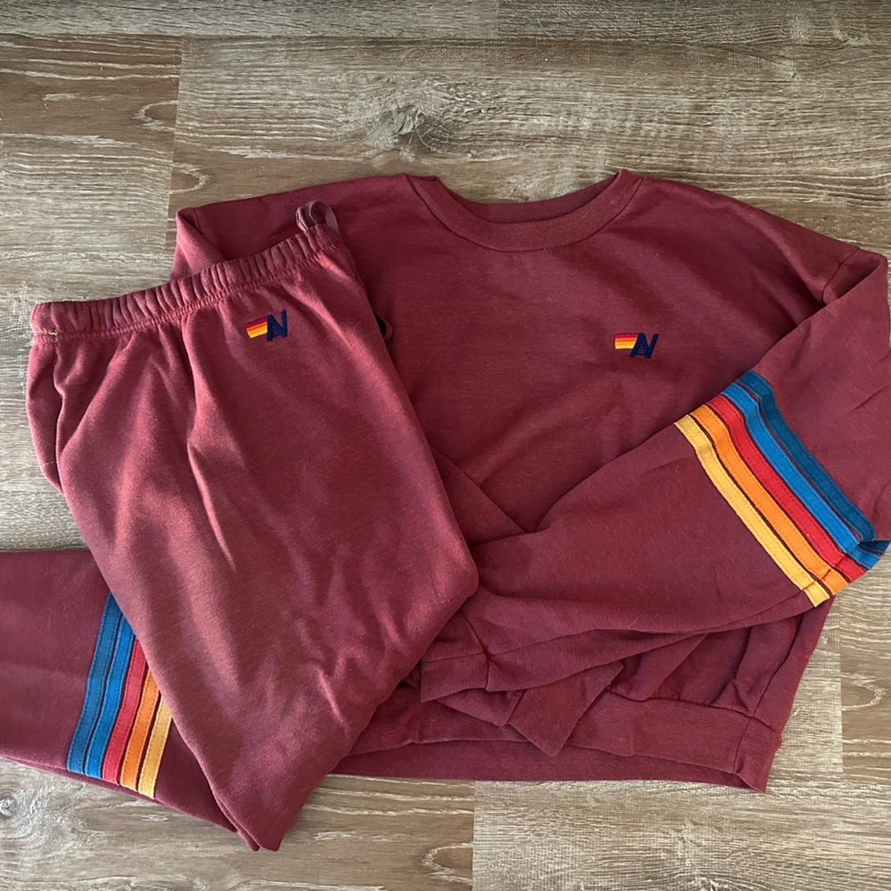 Aviator Nation Maroon Sweatset